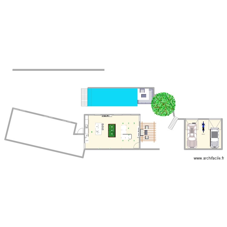 VILLA NORDEN. Plan de 2 pièces et 110 m2