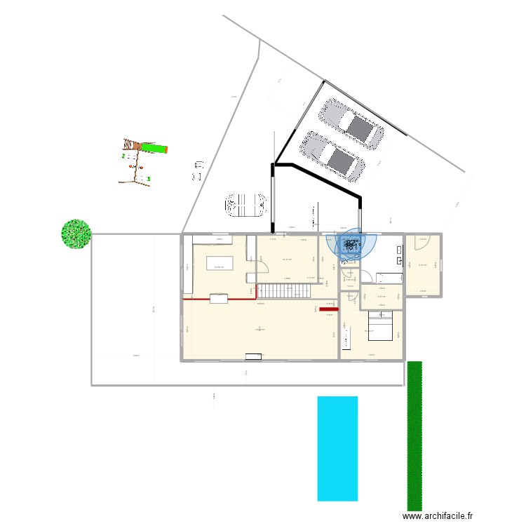 ebauche guip 31. Plan de 10 pièces et 120 m2