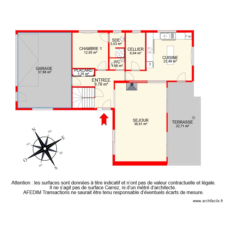 BI 7198 RDC. Plan de 0 pièce et 0 m2