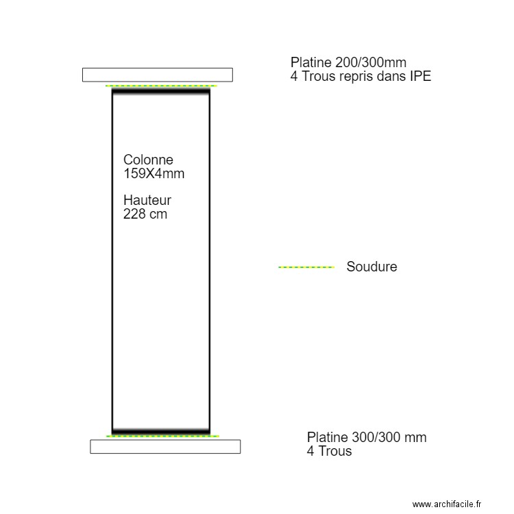 colonne. Plan de 0 pièce et 0 m2