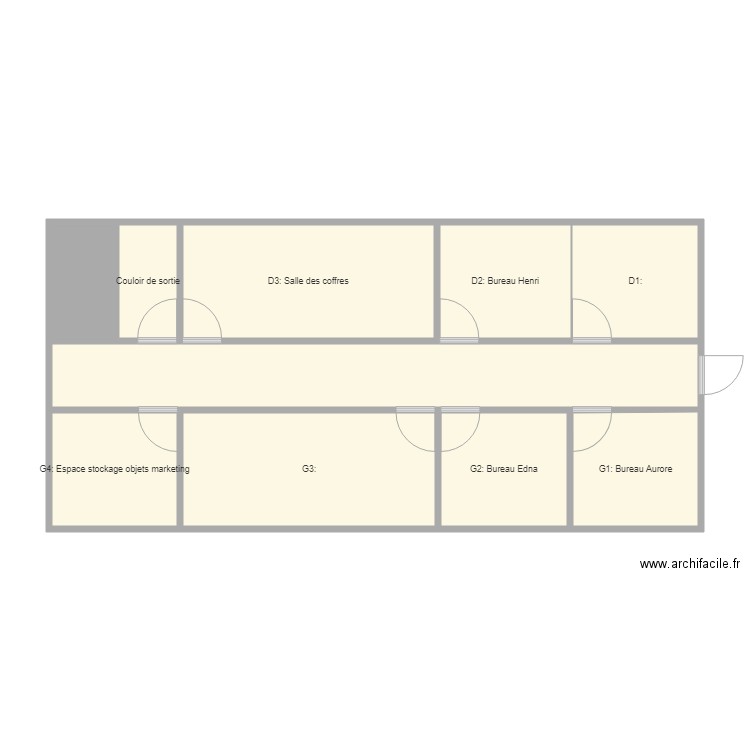 Plan bureaux RDC. Plan de 0 pièce et 0 m2
