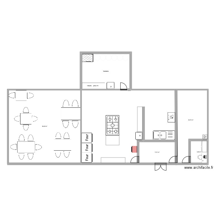 Cuisine garrigou. Plan de 0 pièce et 0 m2