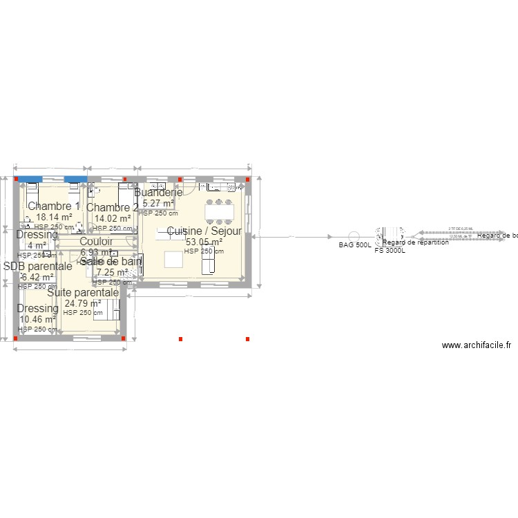 MAISON 2 bis. Plan de 0 pièce et 0 m2