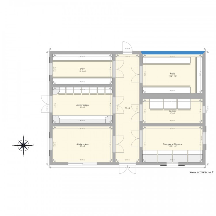Batiment agricole RDC  Plan dessiné par Foyane