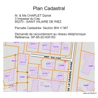 Plan du Cadastre pour t&eacute;l&eacute;phone