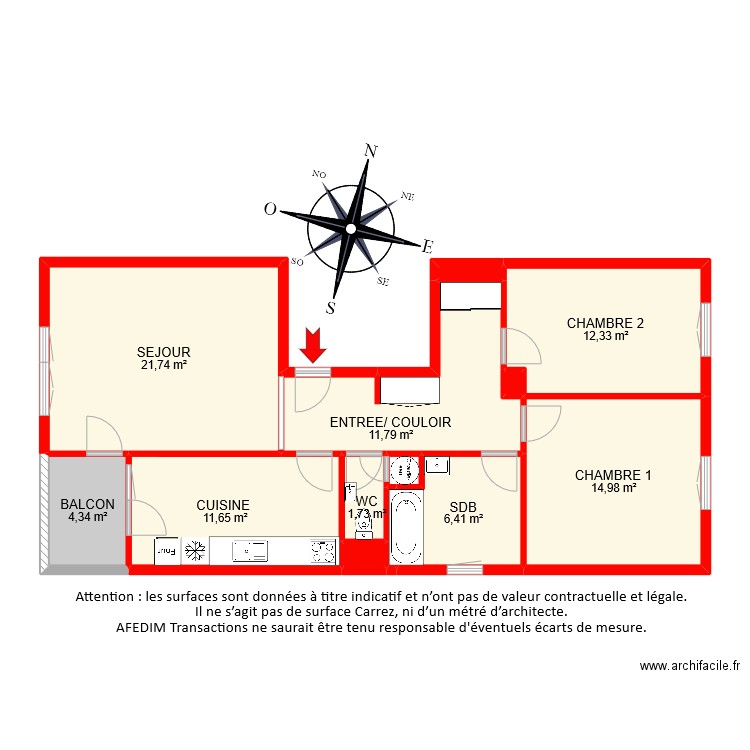 BI9058. Plan de 13 pièces et 87 m2