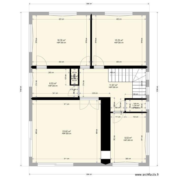 MAISON CELINE 1ER ETAGE ACTUEL. Plan de 0 pièce et 0 m2