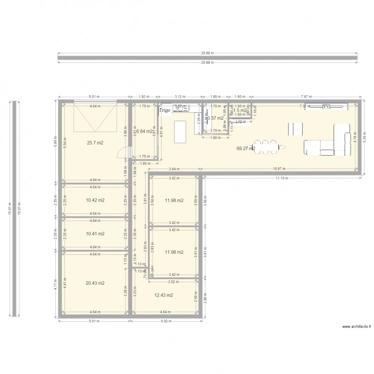 mazeau 2 . Plan de 0 pièce et 0 m2