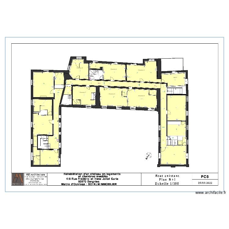 chateau dargnies plan definitif r+1. Plan de 0 pièce et 0 m2