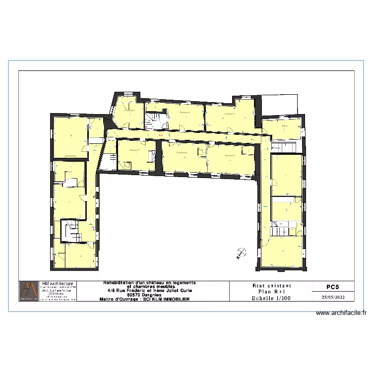chateau dargnies plan definitif r+1. Plan de 
