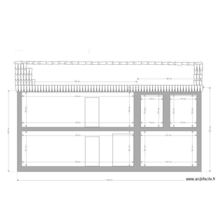 BERGERIE FACADE NORD 1DEVIS. Plan de 5 pièces et 58 m2