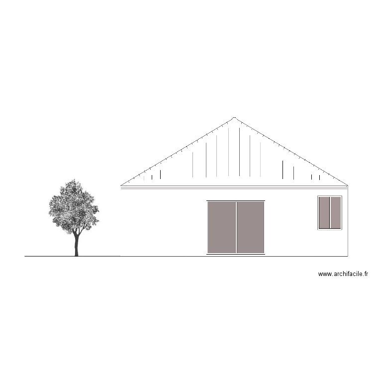 façade nord. Plan de 0 pièce et 0 m2