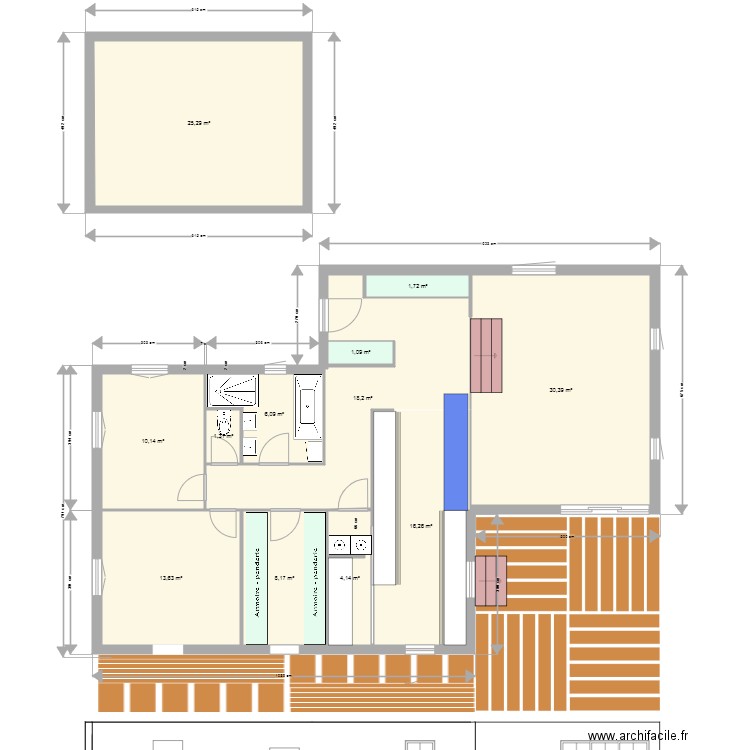 plandemiSS02. Plan de 12 pièces et 136 m2