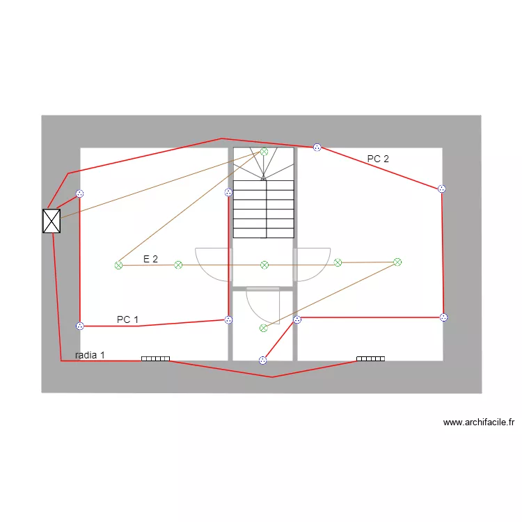 trame elec etage. Plan de 