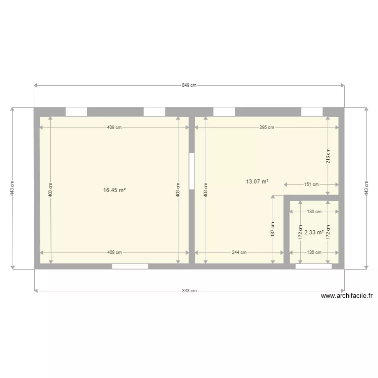 Chambre SDB WCs Vincent. Plan de Chambre SDB WCs Vincent. Plan de