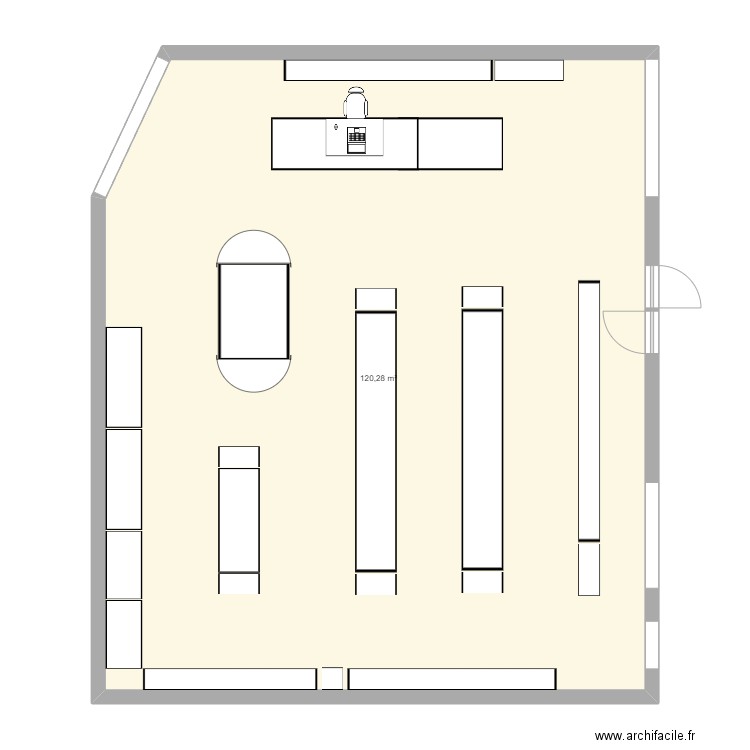 la limouziniere. Plan de 1 pièce et 120 m2