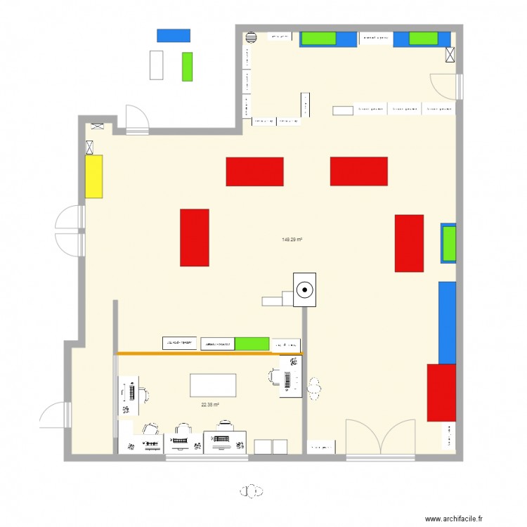 KP1 atelier ops light v4. Plan de 0 pièce et 0 m2