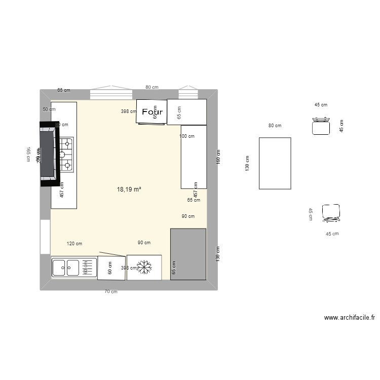 Cuisine VF. Plan de 0 pièce et 0 m2