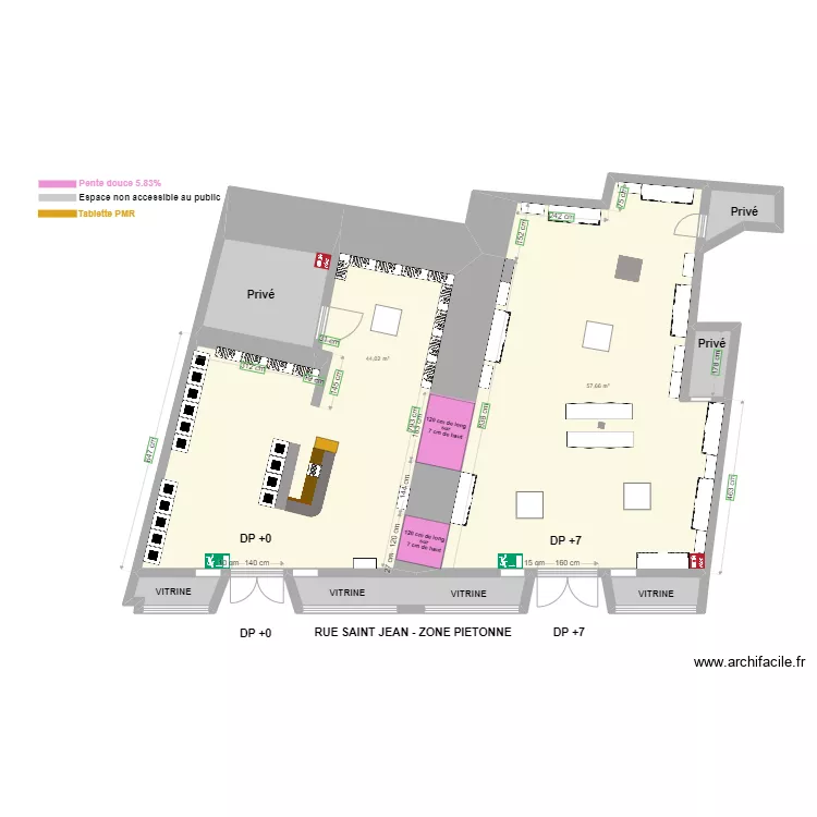 ART DU BARBIER plan apr&egrave;s travaux. Plan de 