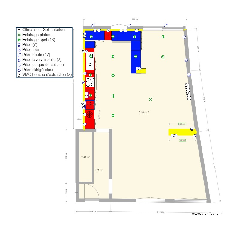 plan maison cuisine. Plan de 0 pièce et 0 m2