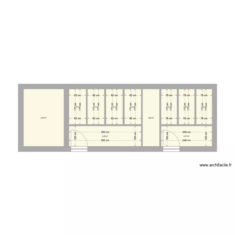 B&acirc;timent F. Plan de 