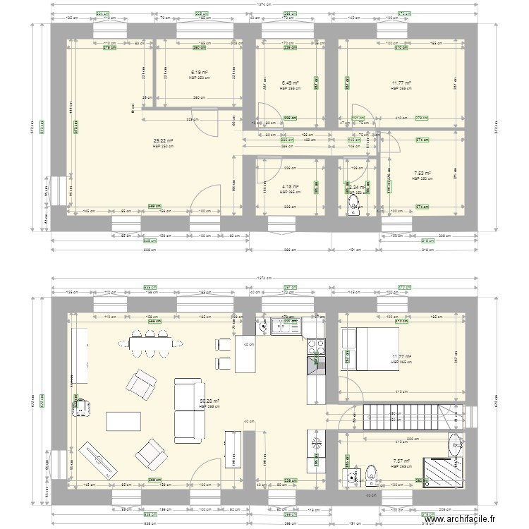 RDC meuble. Plan de 0 pièce et 0 m2