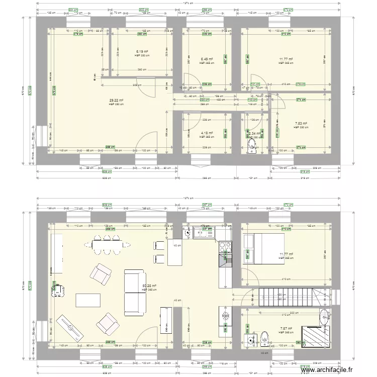 RDC meuble. Plan de 