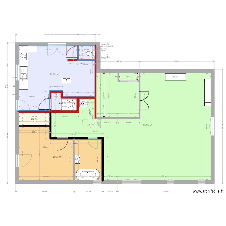                    Yvrac RDC PROJET 23 04 22 ESCALIER. Plan de 0 pièce et 0 m2