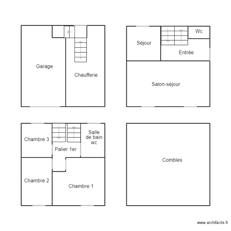 BRIEC BERTIER. Plan de 12 pièces et 60 m2