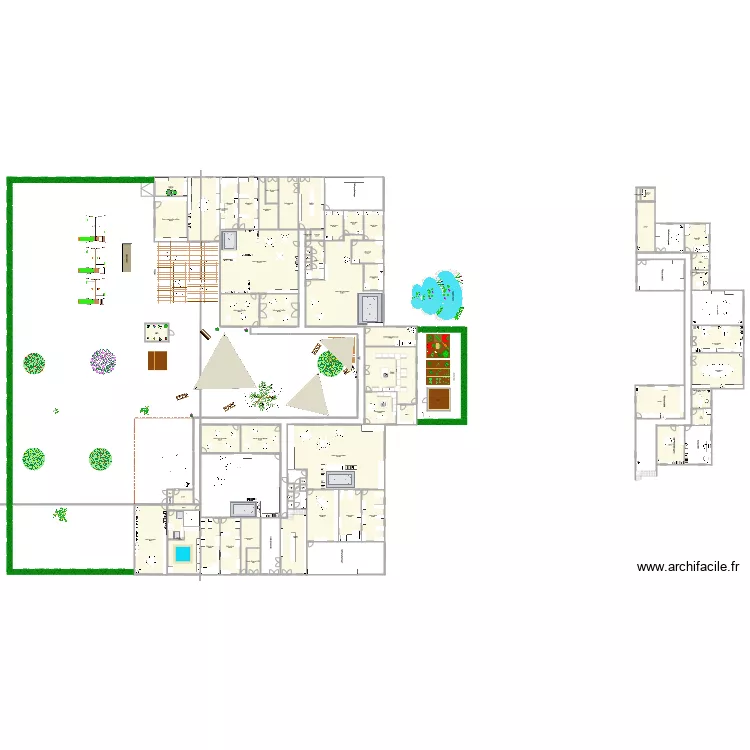Les Verts De Terre avec &eacute;tage. Plan de 