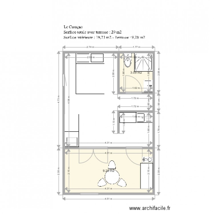 Curacao. Plan de 0 pièce et 0 m2