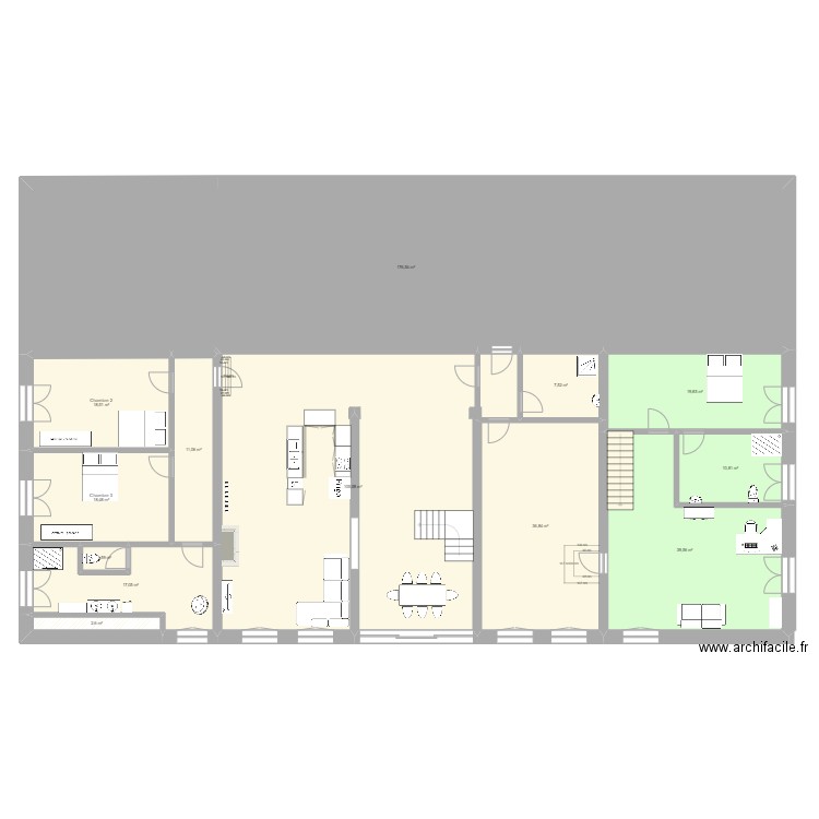 Villematier V1. Plan de 30 pièces et 928 m2