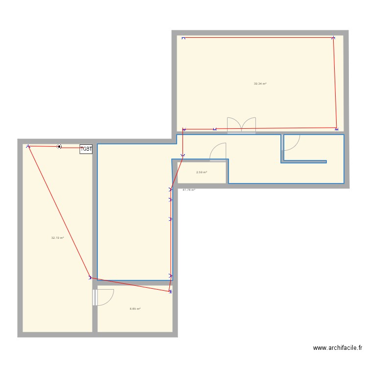 kakapipi. Plan de 5 pièces et 125 m2