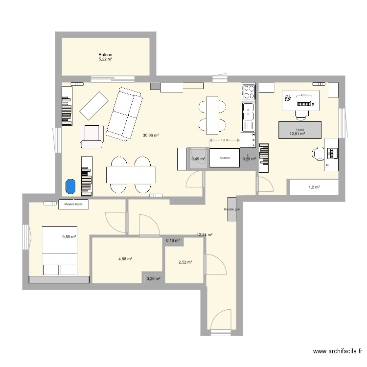 Marie Durand 2. Plan de 12 pièces et 81 m2