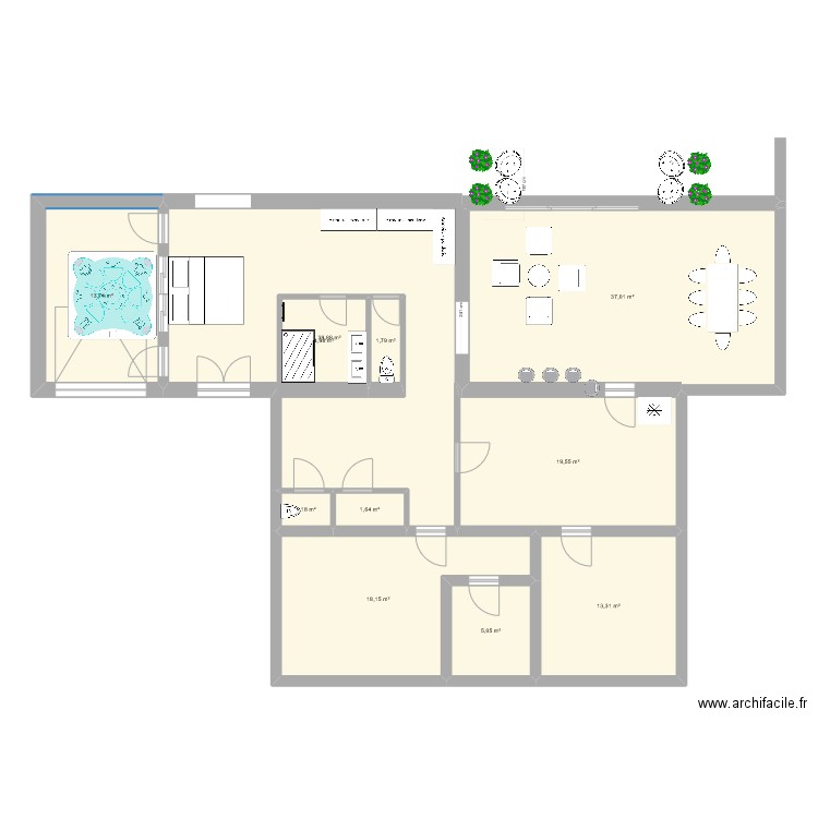 Marcy New veranda vie 16 05 etage surelevation. Plan de 11 pièces et 165 m2
