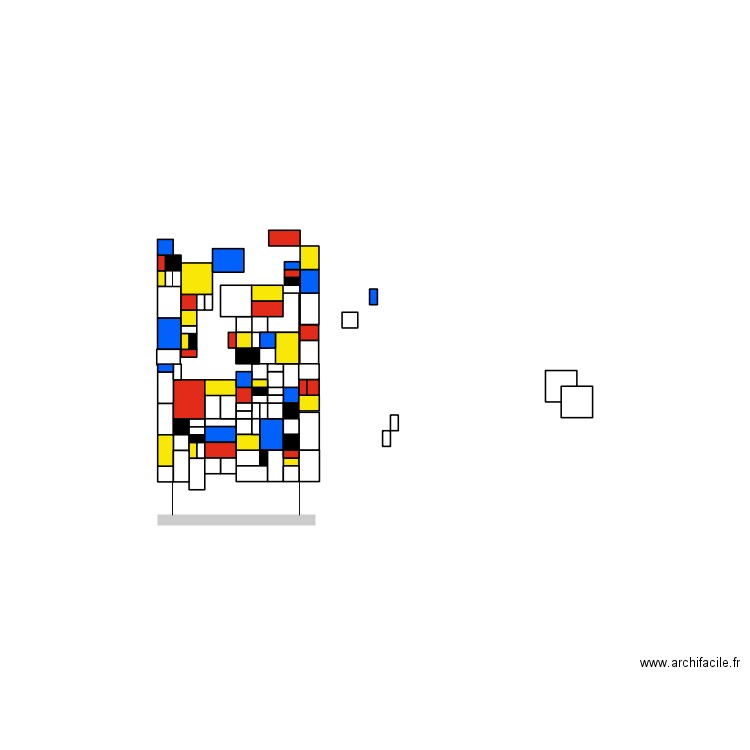 mondrian. Plan de 0 pièce et 0 m2