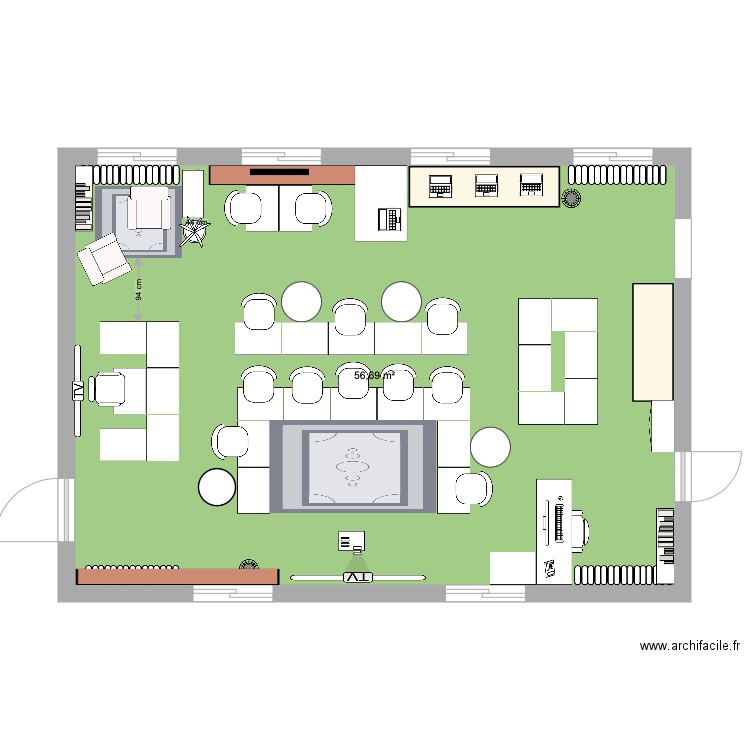 plan classe semi flexible. Plan de 0 pièce et 0 m2