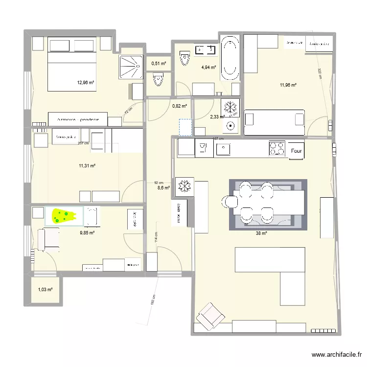 Al&eacute;sia test bis. Plan de 