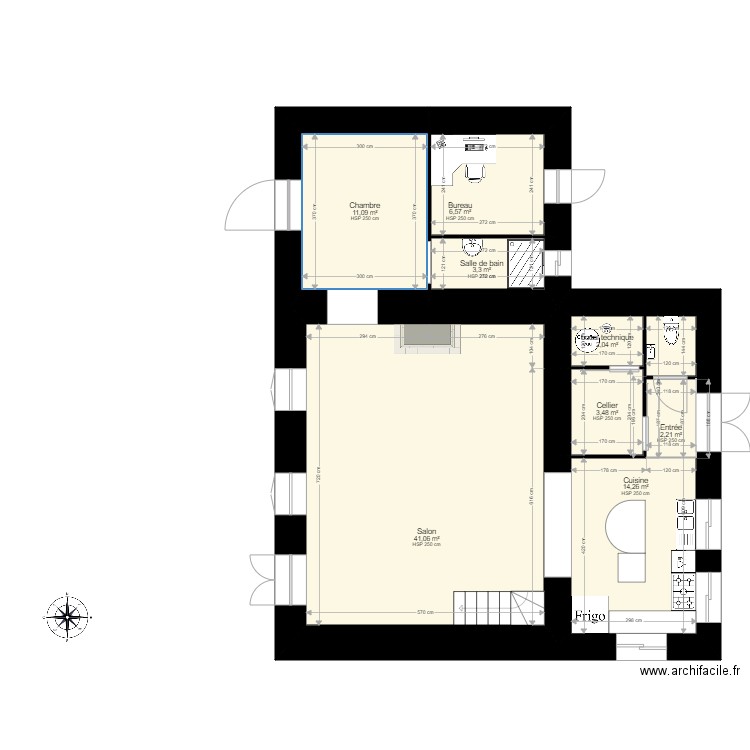Maison DolleMoL avec étages sans toit. Plan de 0 pièce et 0 m2