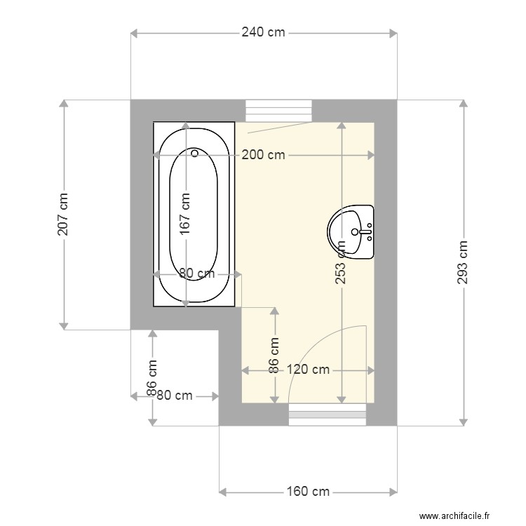 SOUPIZET sdb avant. Plan de 0 pièce et 0 m2