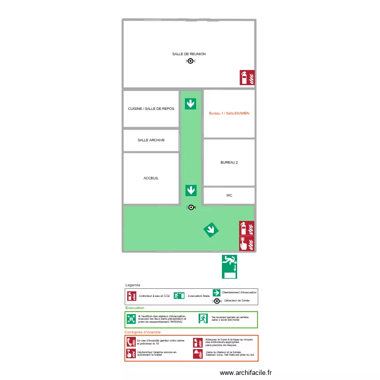 Plan Chasseneuil. Plan de 8  et 81 m²