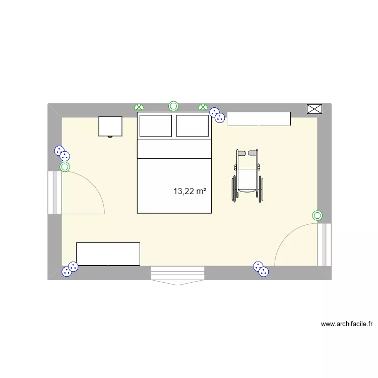CHAMBRE BAS SB. Plan de 