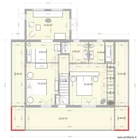 Plan chalet &eacute;tage avec extention