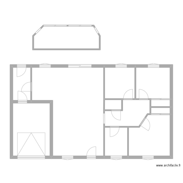 AVENEL. Plan de 10 pièces et 99 m2