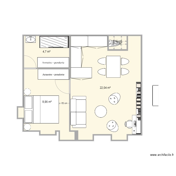 2 PIECES ST LEGER 21 11 04 1356. Plan de 0 pièce et 0 m2