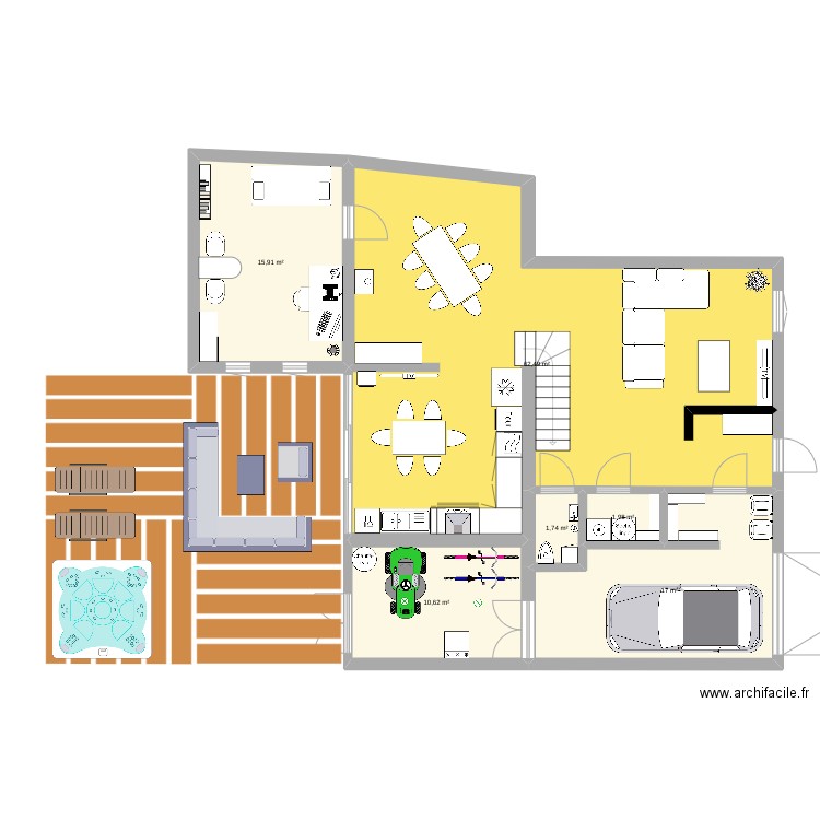 maison batz. Plan de 6 pièces et 110 m2