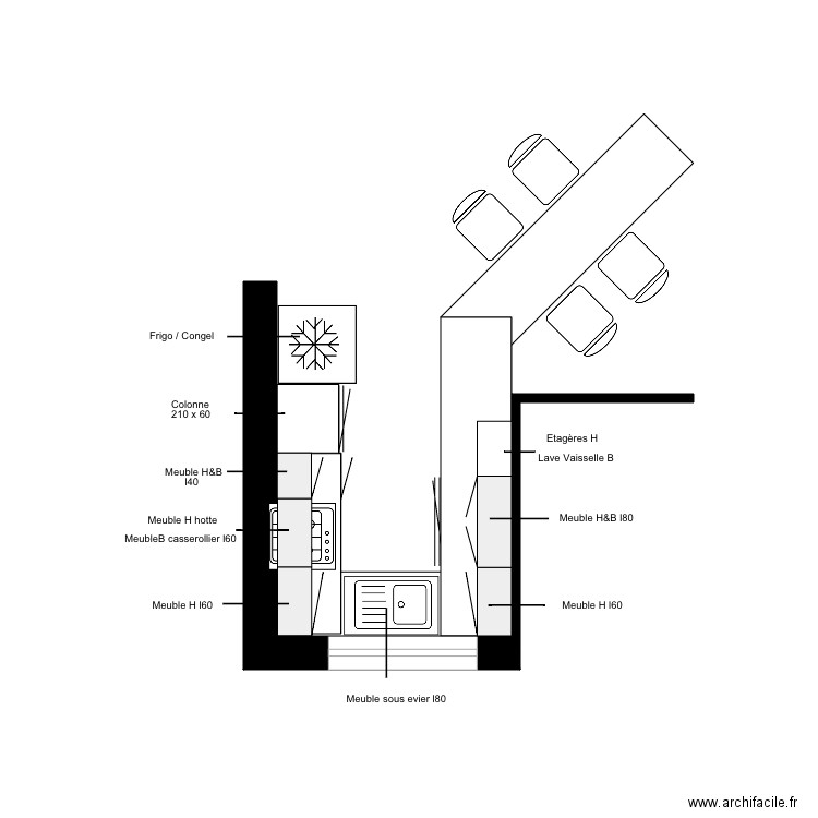 Cuisine châtillon sur cluses . Plan de 0 pièce et 0 m2