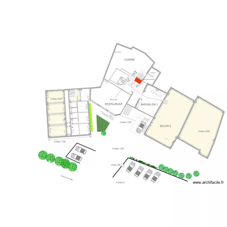 PLAN MASSE LES FRASSES 1er ETAGE RECEPTION/BAR/REST. Plan de 