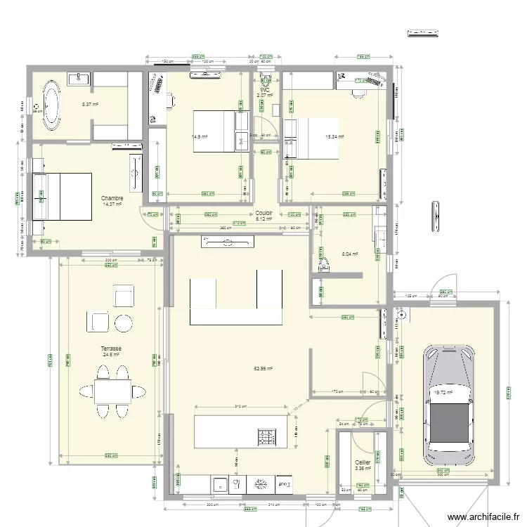 Bagatelle 4. Plan de 