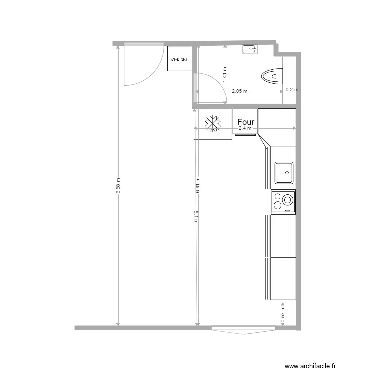 Cuisine toilette visiteur 3. Plan de Cuisine toilette visiteur 3. Plan de